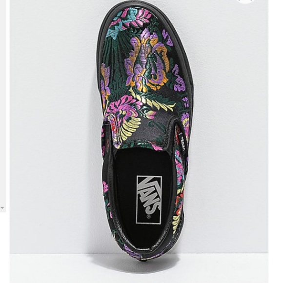 Authentic Vans Slip-On Festival Black Satin Shoes - Picture 4 of 7